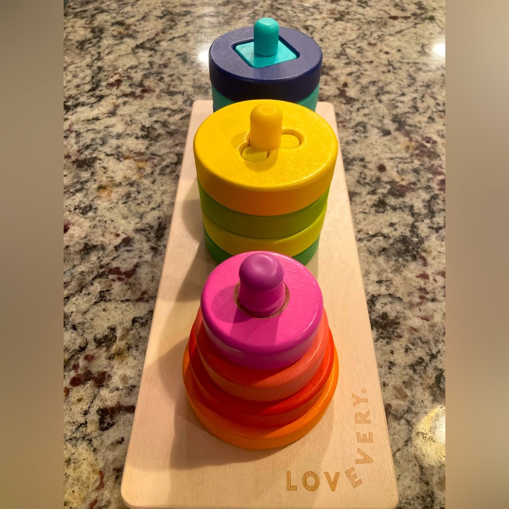 LOVEVERY Stacking Toy with Colorful Rings